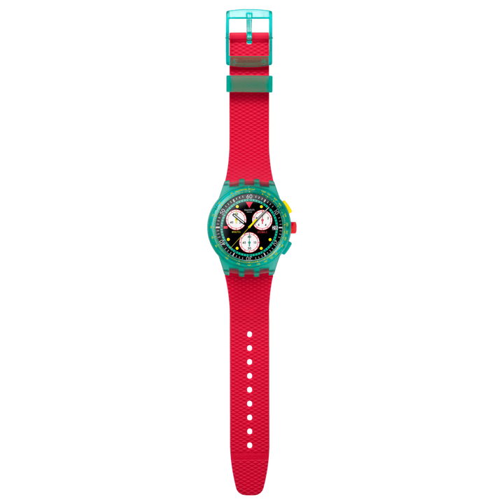 Swatch-Uhr NEON EMERALD CHRONO Originals Chorno 42 mm SUSG409