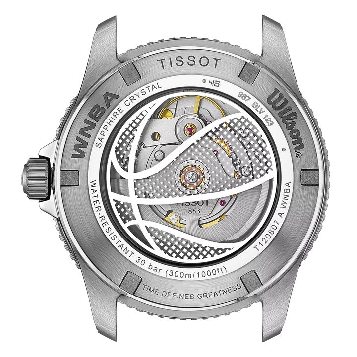 Tissot ur Seastar Wilson WNBA special edition 40mm sort automatisk stål T120.807.17.051.00