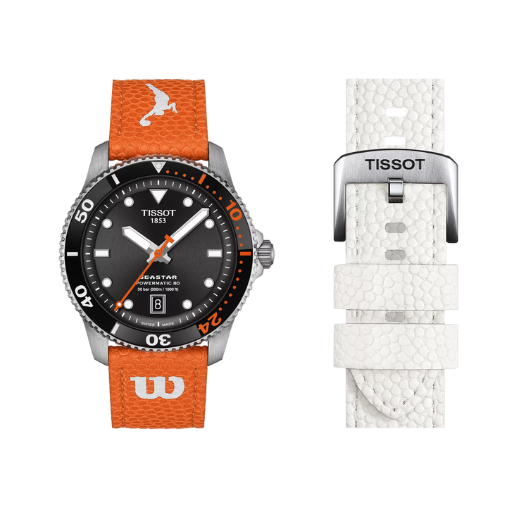 Tissot ur Seastar Wilson WNBA special edition 40mm sort automatisk stål T120.807.17.051.00