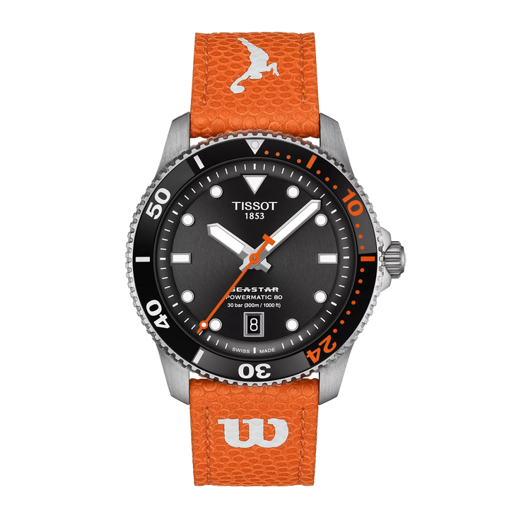 Tissot ur Seastar Wilson WNBA special edition 40mm sort automatisk stål T120.807.17.051.00