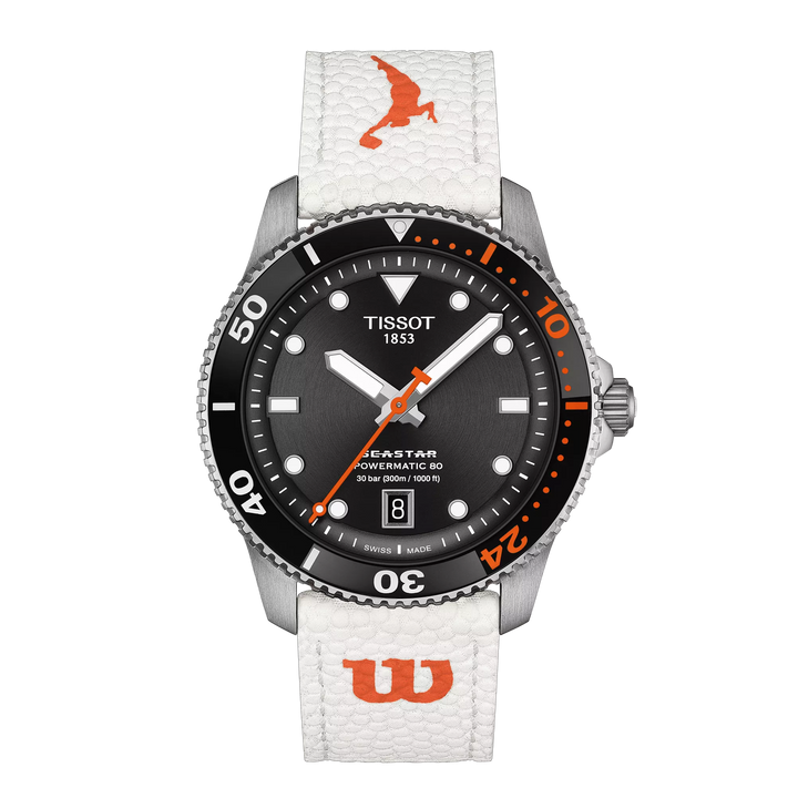 Tissot ur Seastar Wilson WNBA special edition 40mm sort automatisk stål T120.807.17.051.00
