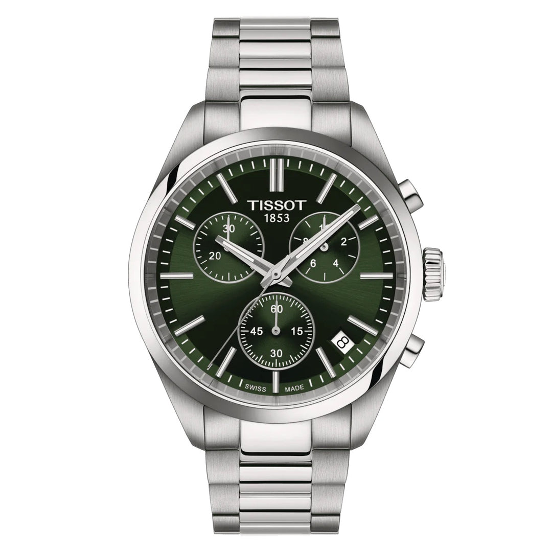 Reloj Tissot PR 100 Choronograph 40mm cuarzo verde T150.417.11.091.00
