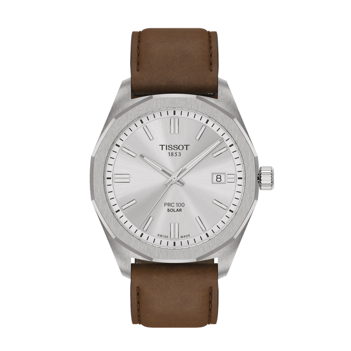 Tissot ur PRC 100 Solar 39mm sølvkvartsstål T151.422.16.031.00