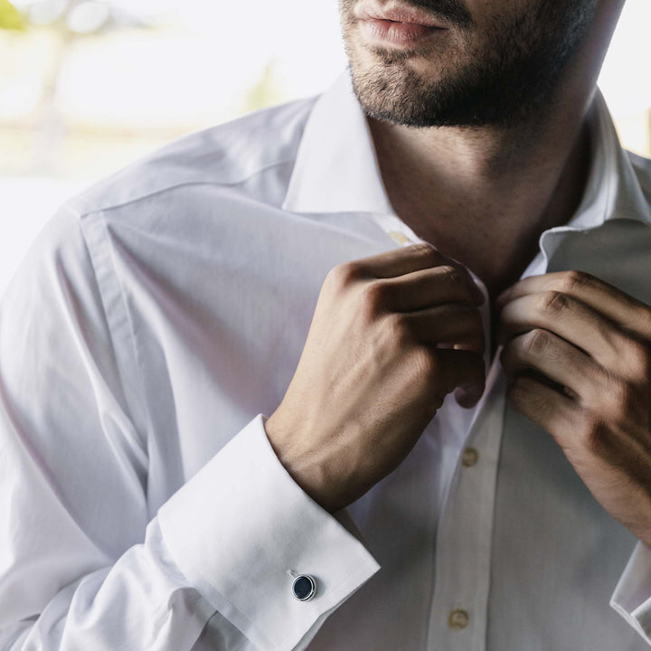 Gemelos Breil Code acero ónix TJ3058