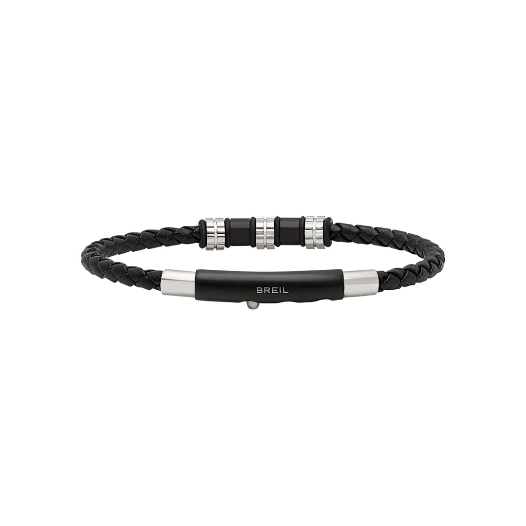 Breil Wanderlust stålläderarmband TJ3369