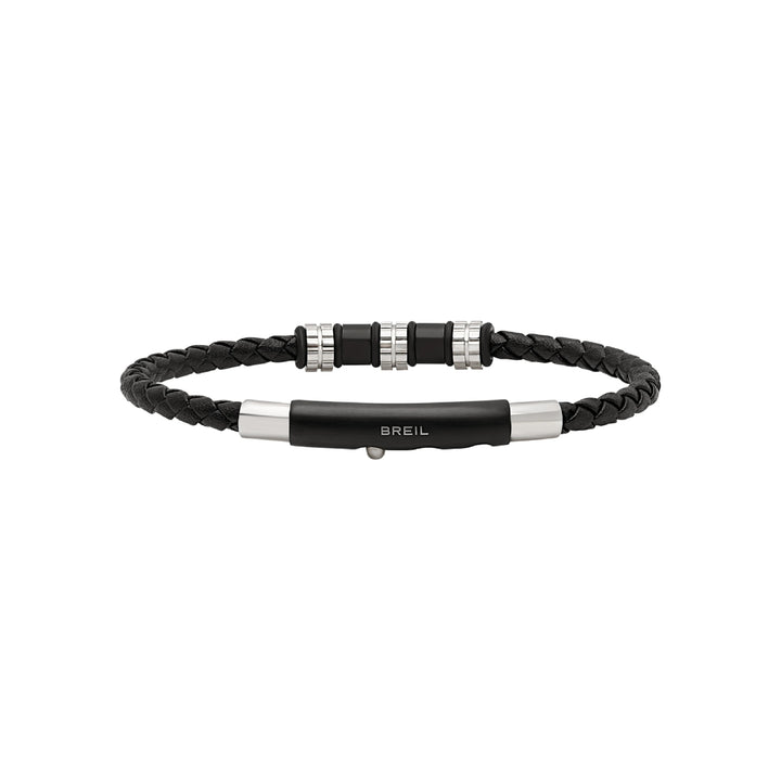 Breil Wanderlust stålläderarmband TJ3369