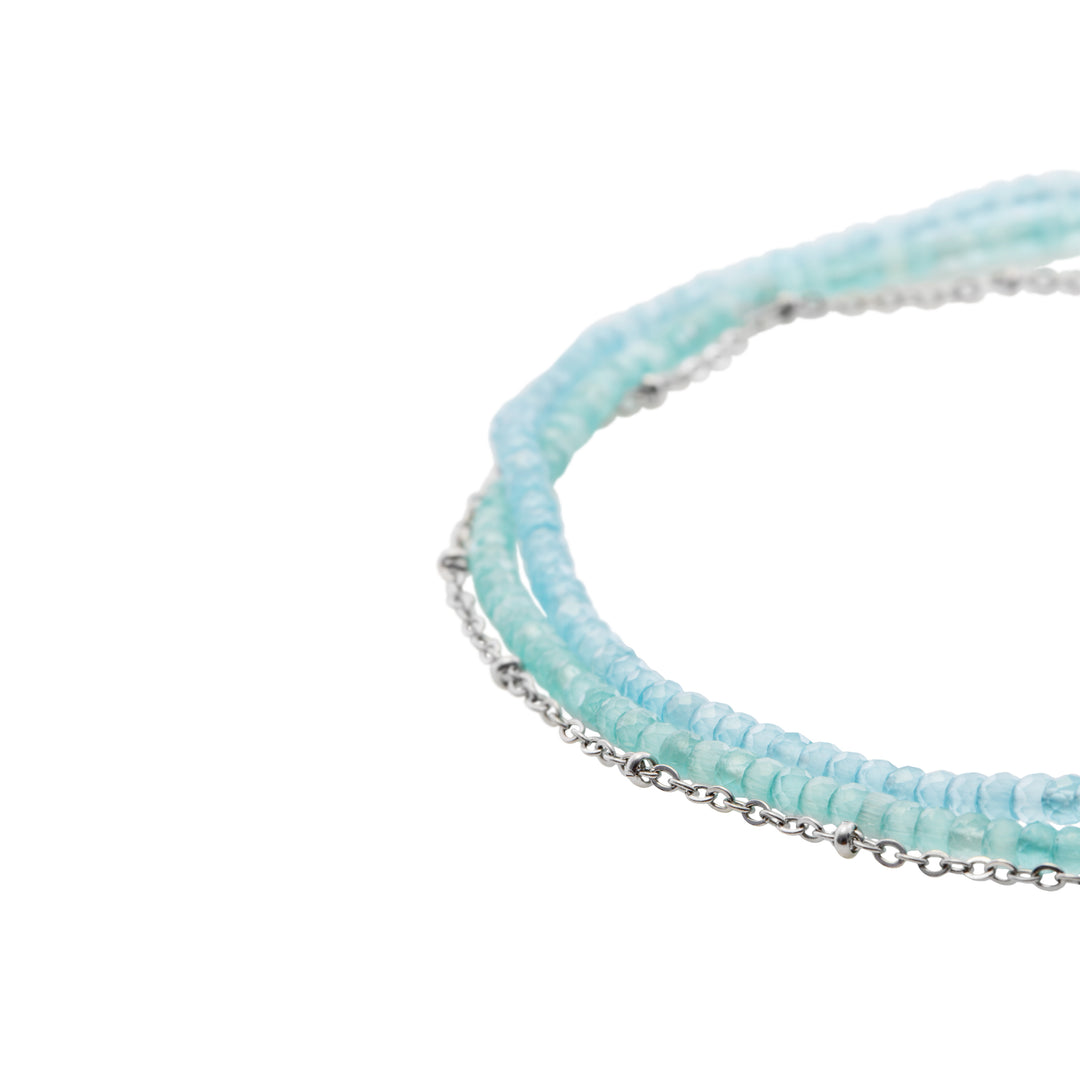 Breil Magnetisk halskæde System Medium Sea Water stålkrystaller TJ3622