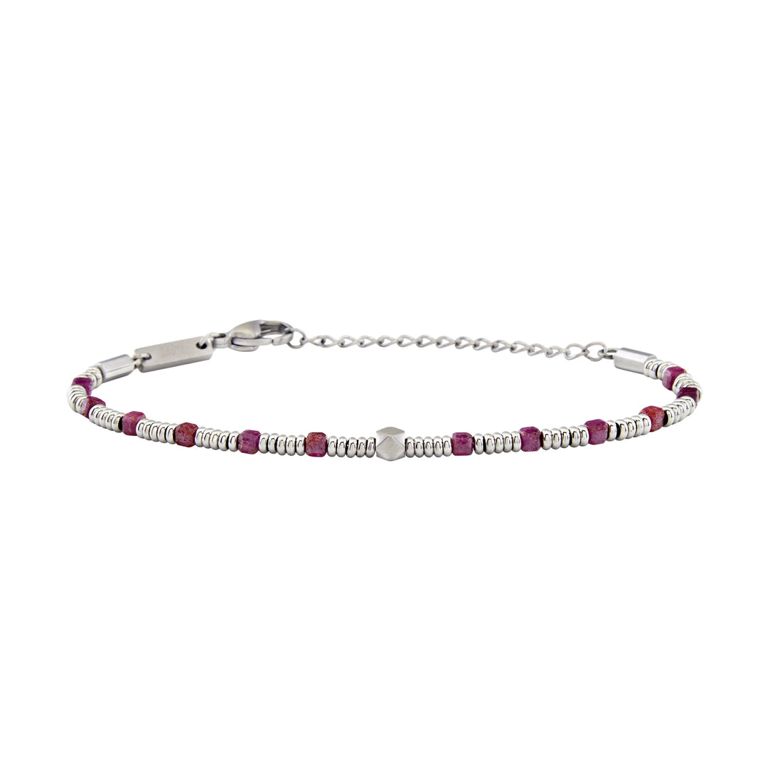 Breil Priam steel ruby root bracelet TJ3646