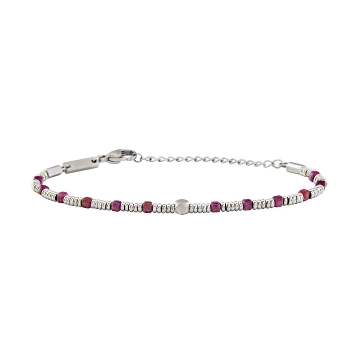 Breil Priam steel ruby root bracelet TJ3646