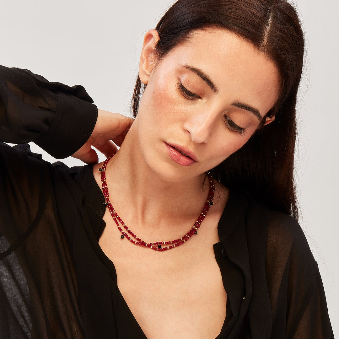 Breil collana Magnetica System Elemento Medium Red Carpet acciaio finitura IP Gold TJ3681