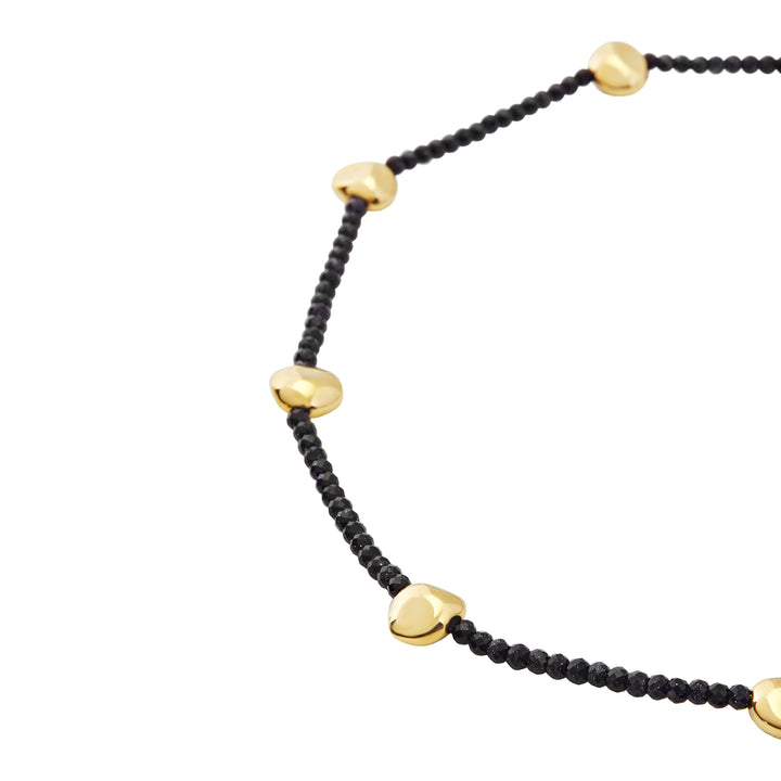 Gargantilha Breil B Rocks em aço com acabamento em arenito dourado IP TJ3695