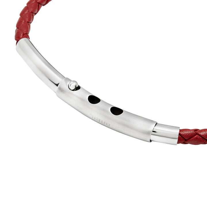 Breil Wanderlust stålläderarmband TJ3795