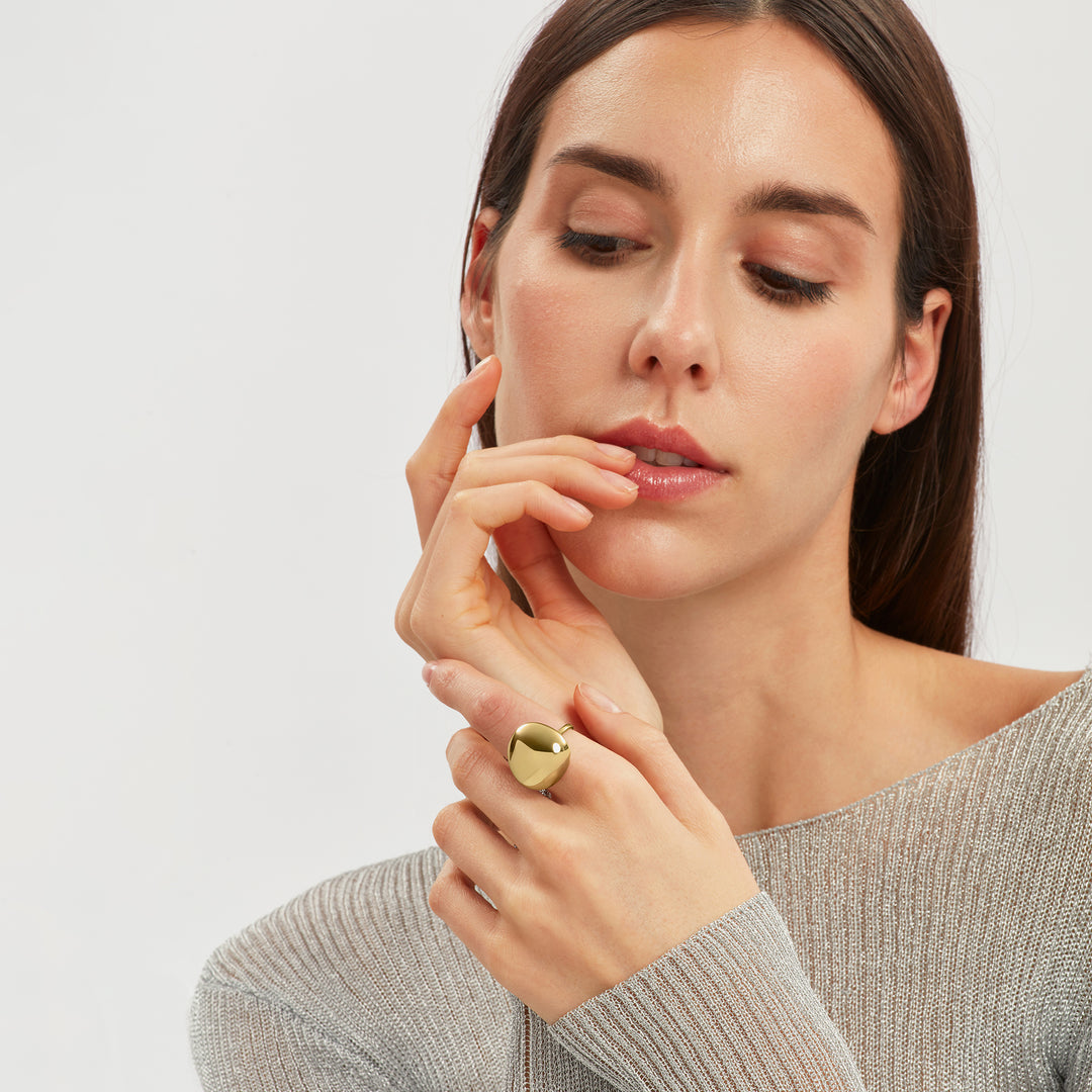 Breil Bubble ring i stål med IP guld finish TJ3837