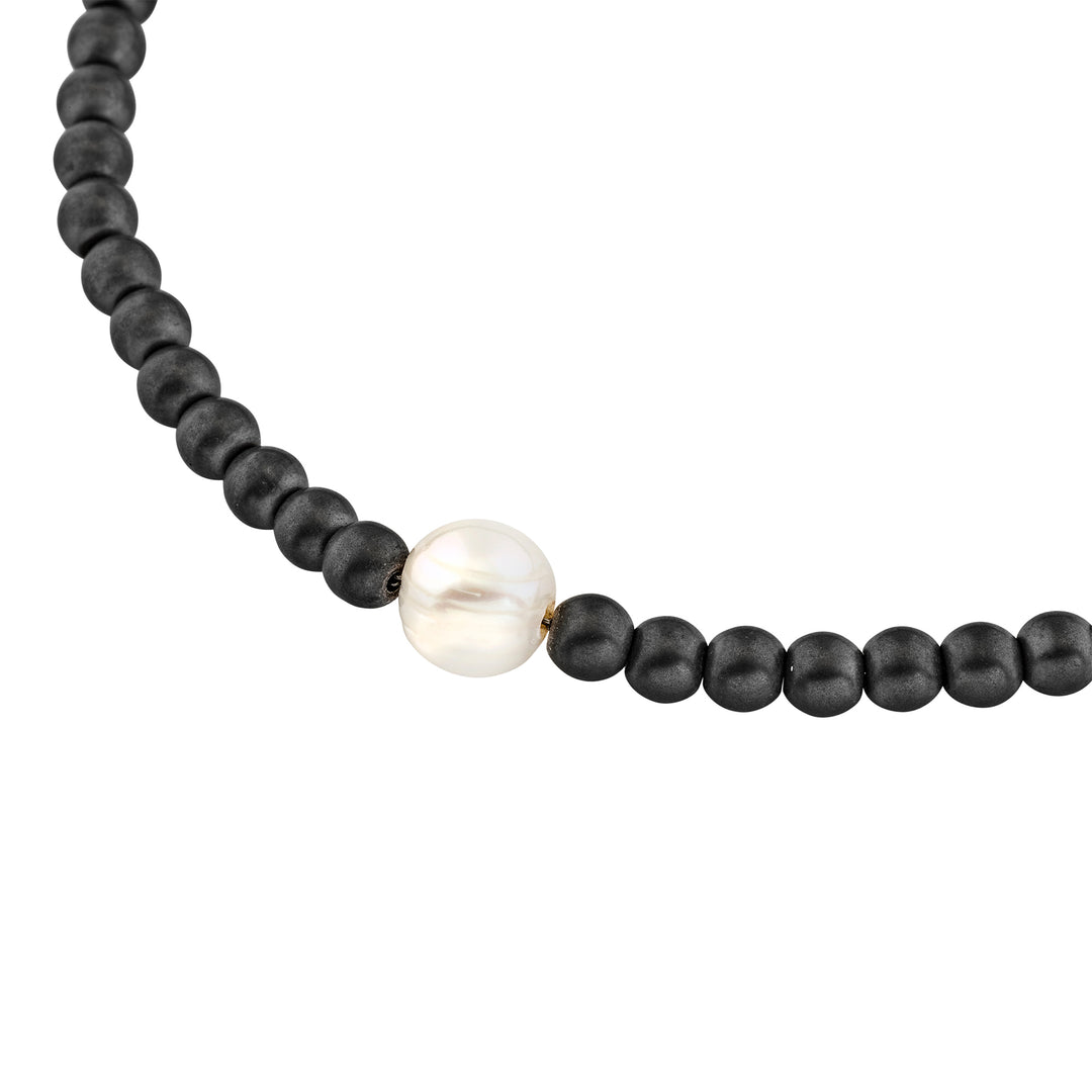 Breil choker necklaces Hazard hematite pearl TJ3843