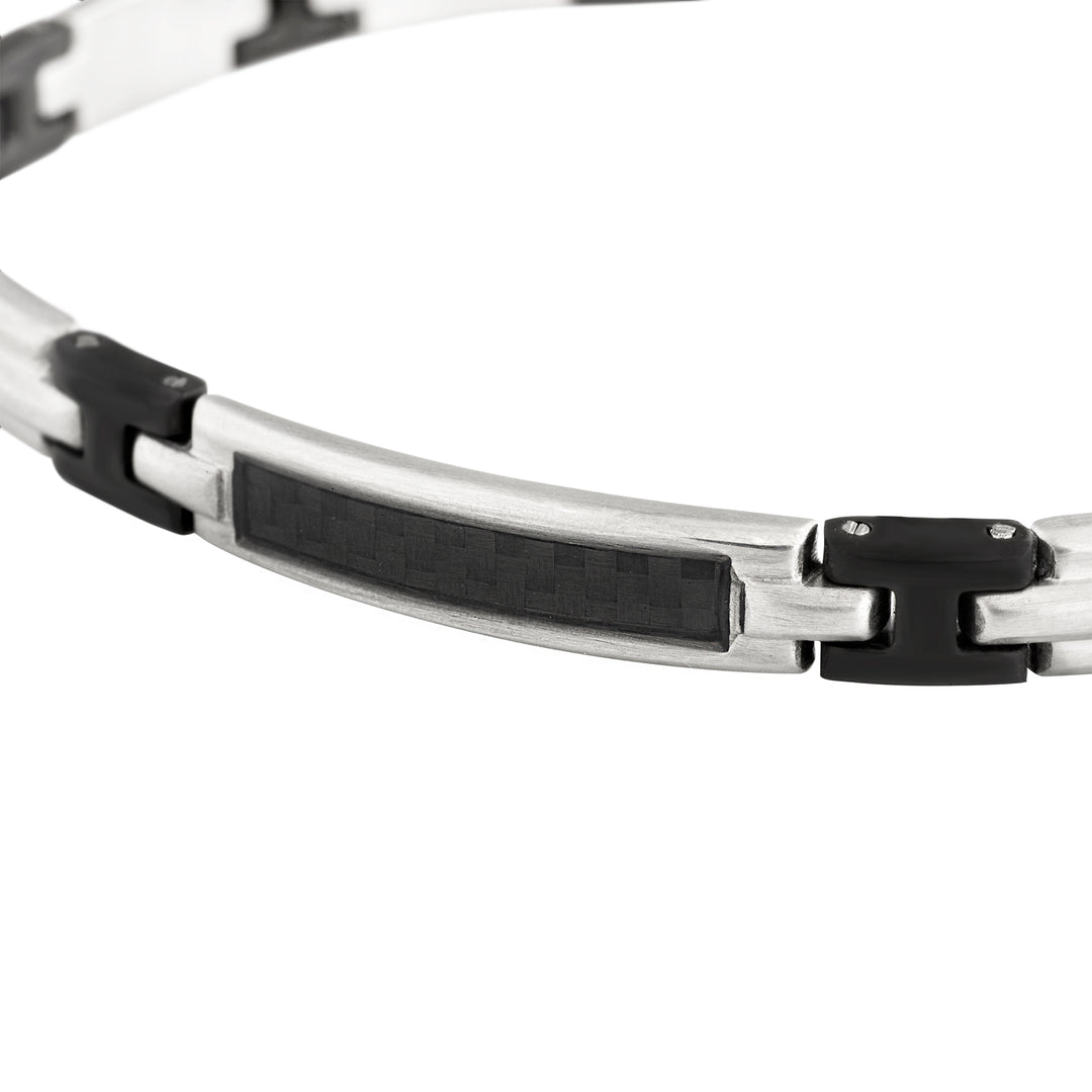 Breil armbånd Radiant Fiber kulfiber stål finish IP pistol TJ3850