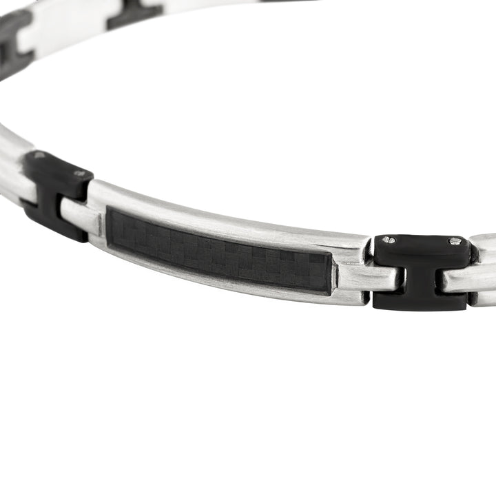 Breil armbånd Radiant Fiber kulfiber stål finish IP pistol TJ3850