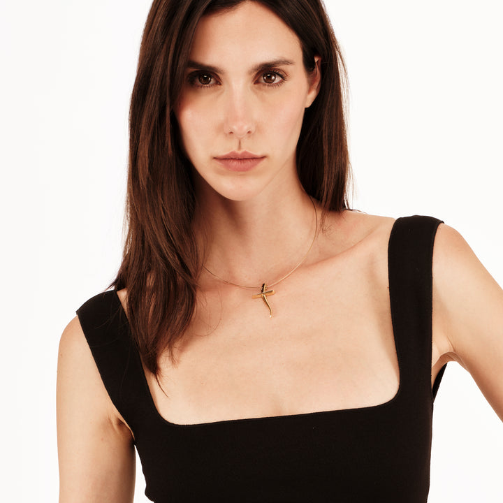 Breil collana girocollo Reloaded Steel Moon acciaio finitura IP Gold TJ3924