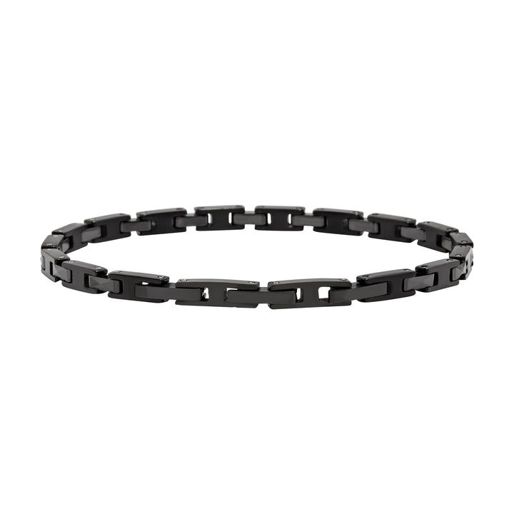 Breil Ceramic Brick armband, stål, svart PVD finish, keramik TJ3964