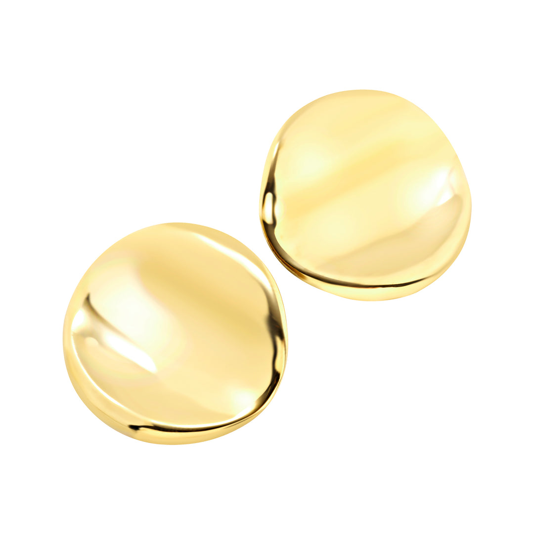 Pendientes Breil Globe de acero con acabado PVD dorado TJ4063