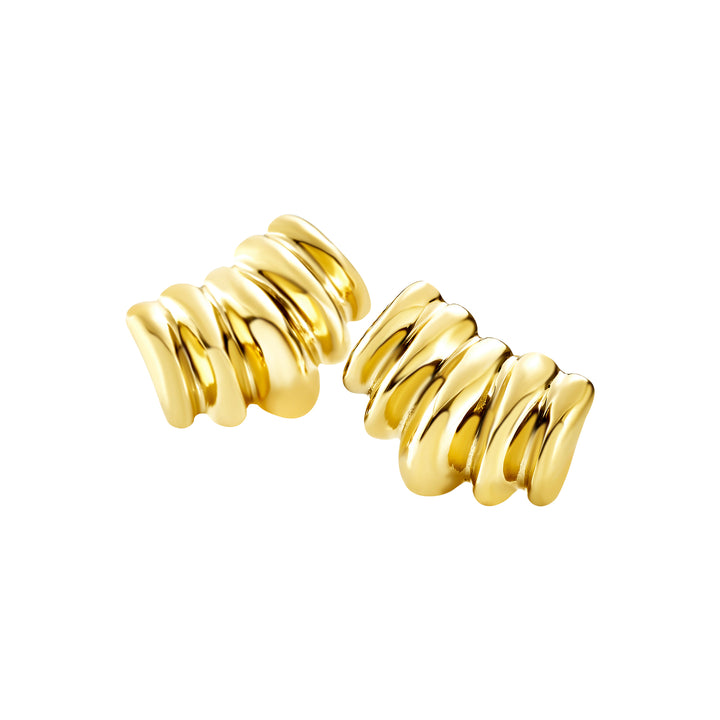 Breil Globe øreringe i stål med IP guld finish TJ4073