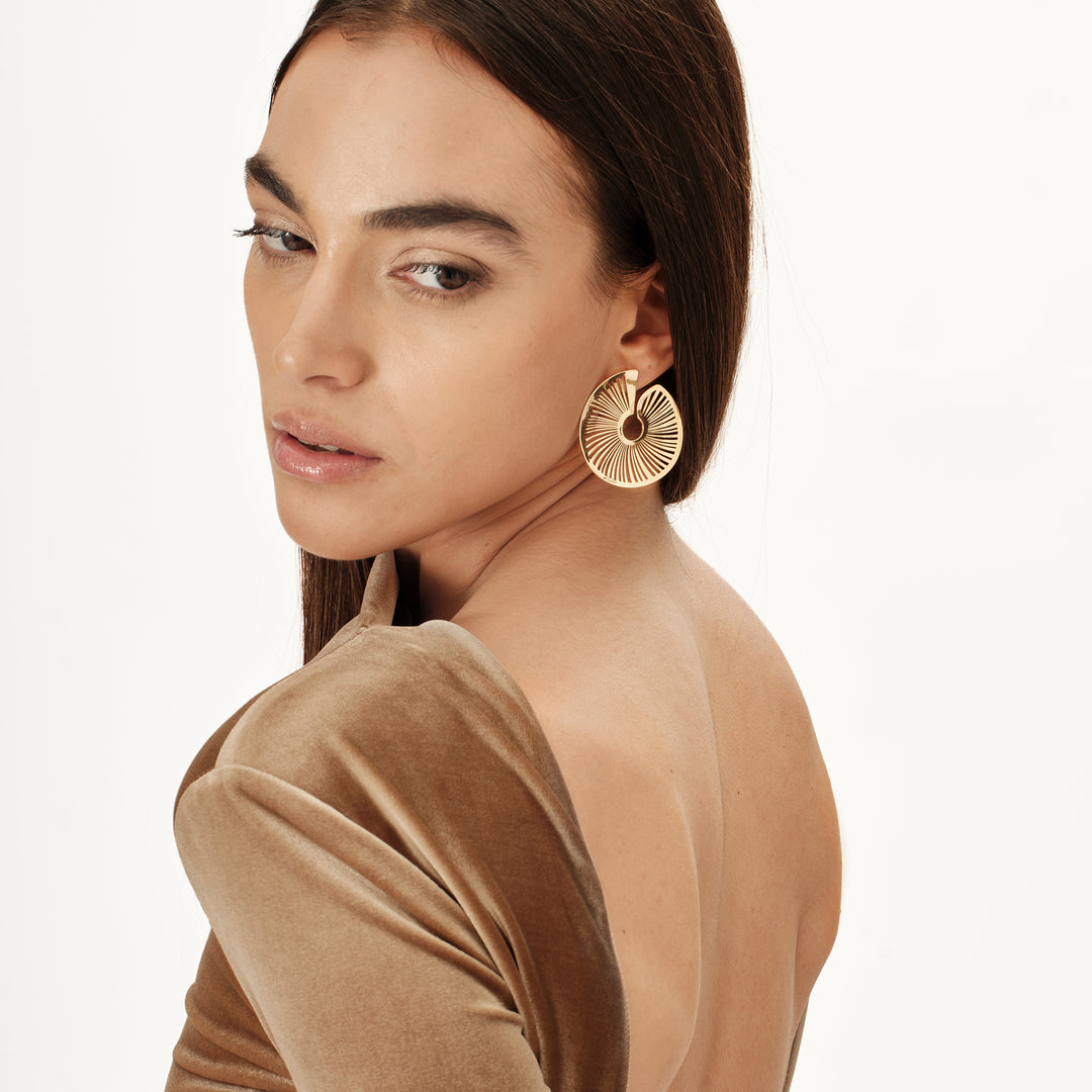 Breil B Whisper fülbevaló acélból, IP arany kivitelben, TJ4083