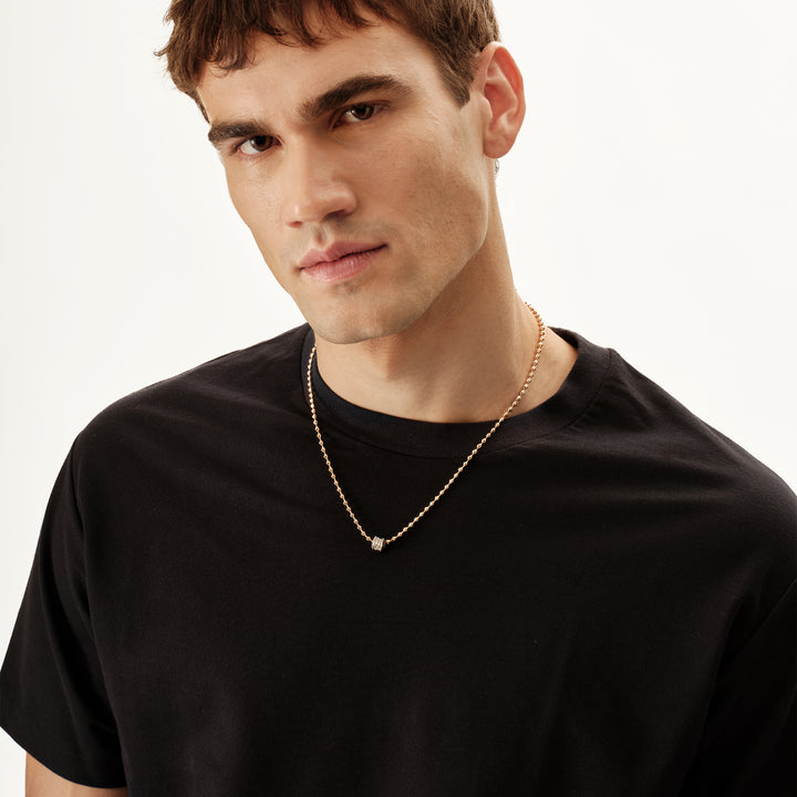 Breil Tetra choker halskæde i stål med IP guld finish TJ4116