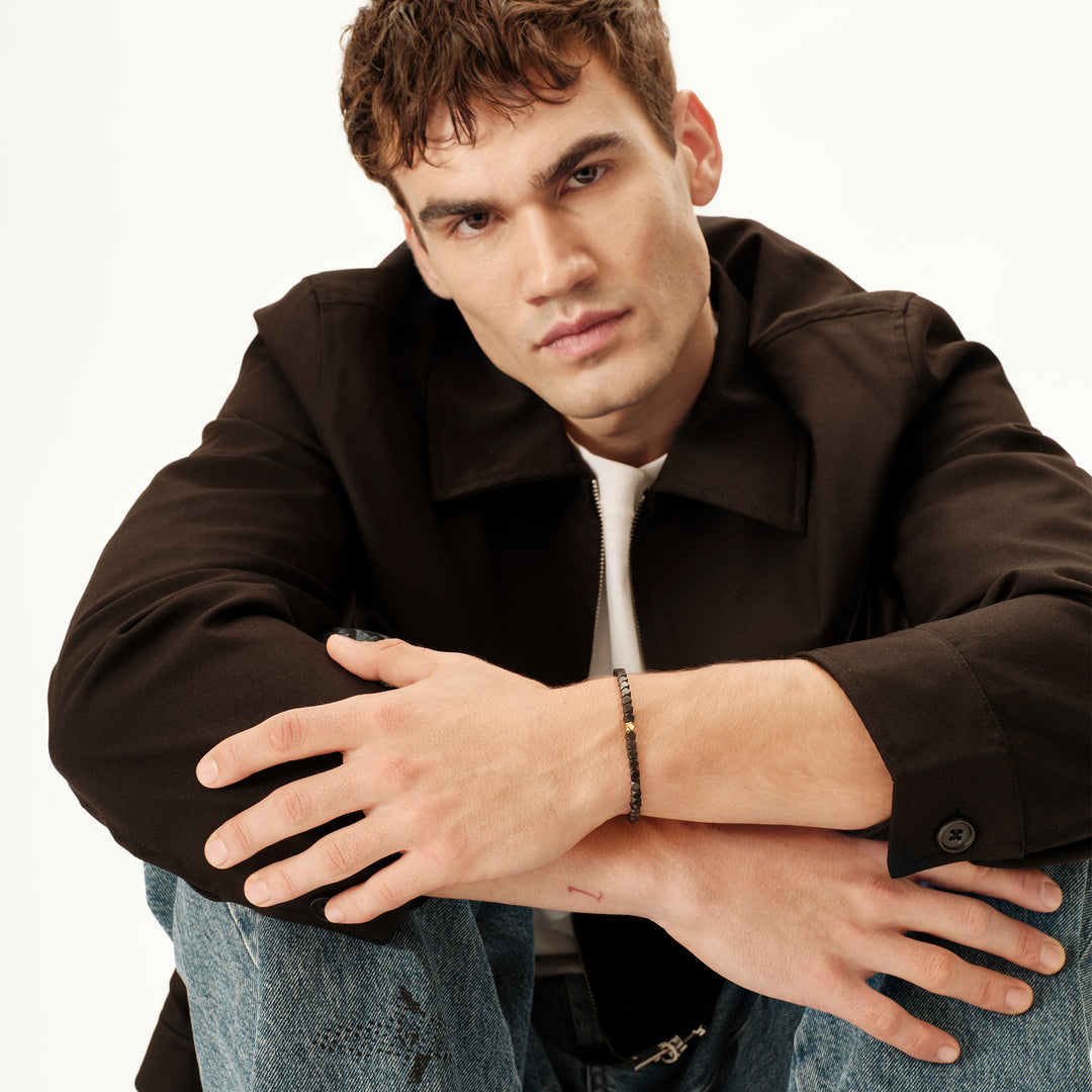 Breil Tetra stalen armband met zwarte IP-afwerking TJ4121