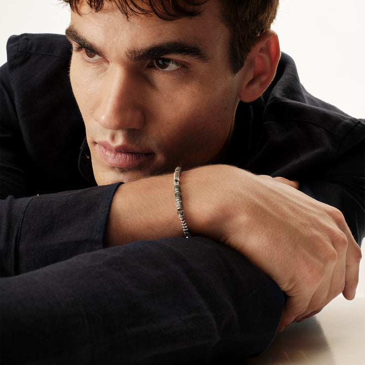 Breil bracciale Rock Hard acciaio spectrolite TJ4130