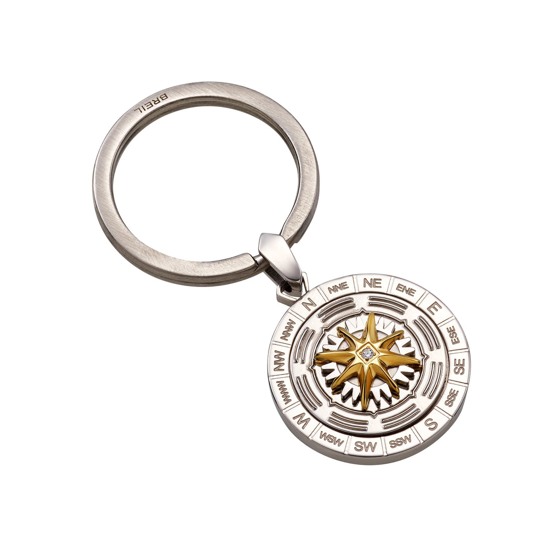 Breil Primal Compass stål nøglering TJ4170