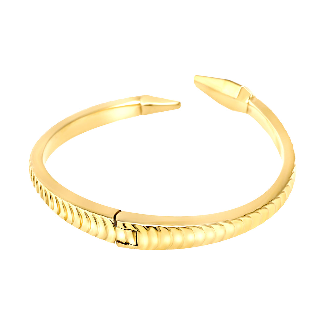 Bratara Breil Hypnotic rigida din otel cu finisaj PVD din aur de 14K TJ4207