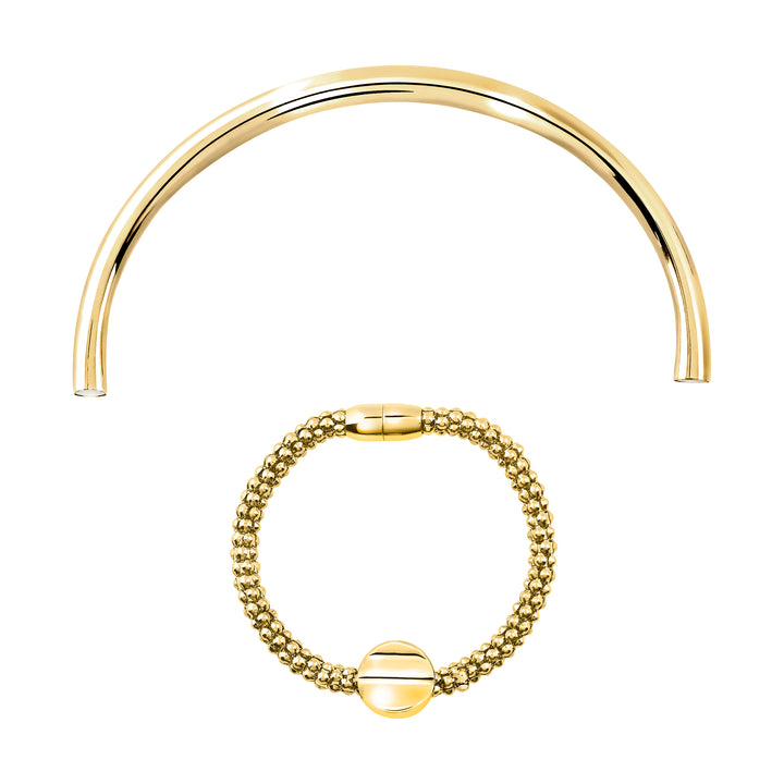 Collier ras du cou Breil Magnetica System en acier, finition PVD or 14 carats TJ4238
