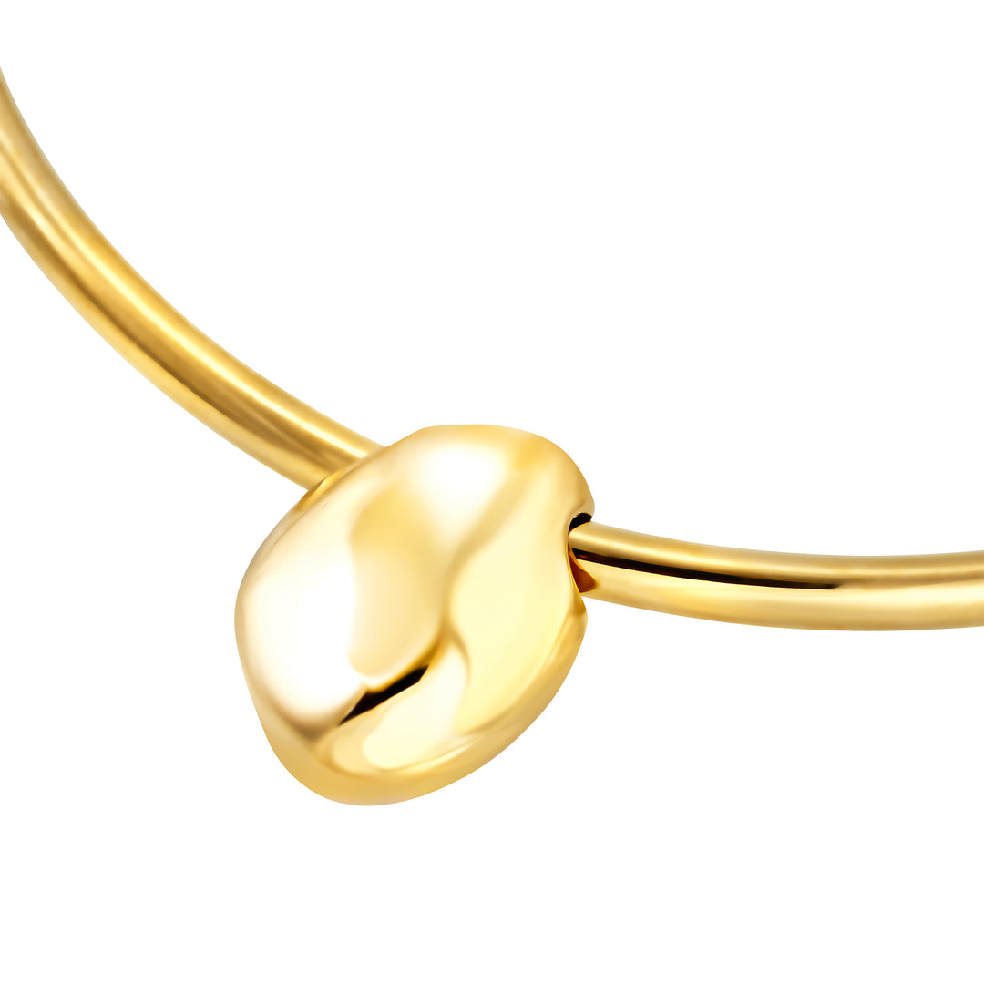 Collier ras de cou rigide Breil Petra en acier finition PVD Or 14 carats vert aventurine TJ4242