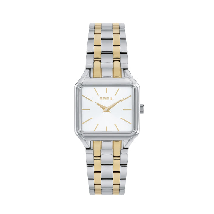 Breil óra A B 27x26mm ezüst kvarc acél sárga arany PVD kivitelben TW2071