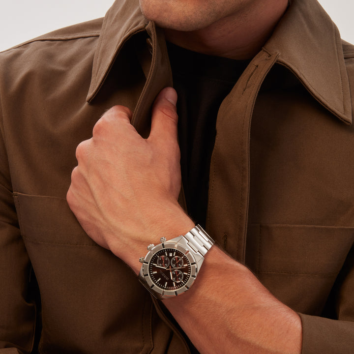 Breil hodinky B 12 H Chrono 42mm vínová quartz ocel TW2072