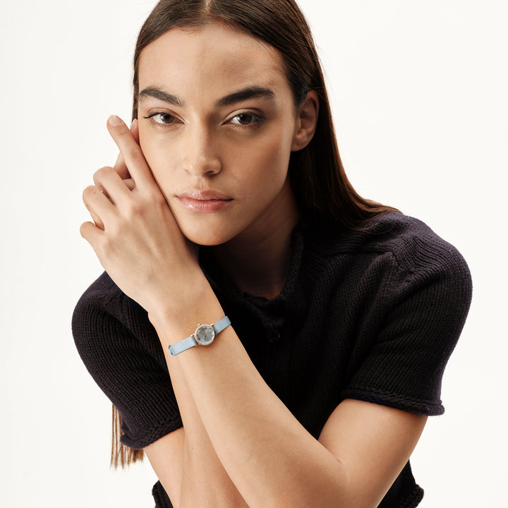 Relógio Breil Darling 18 mm em aço quartzo azul claro TW2189