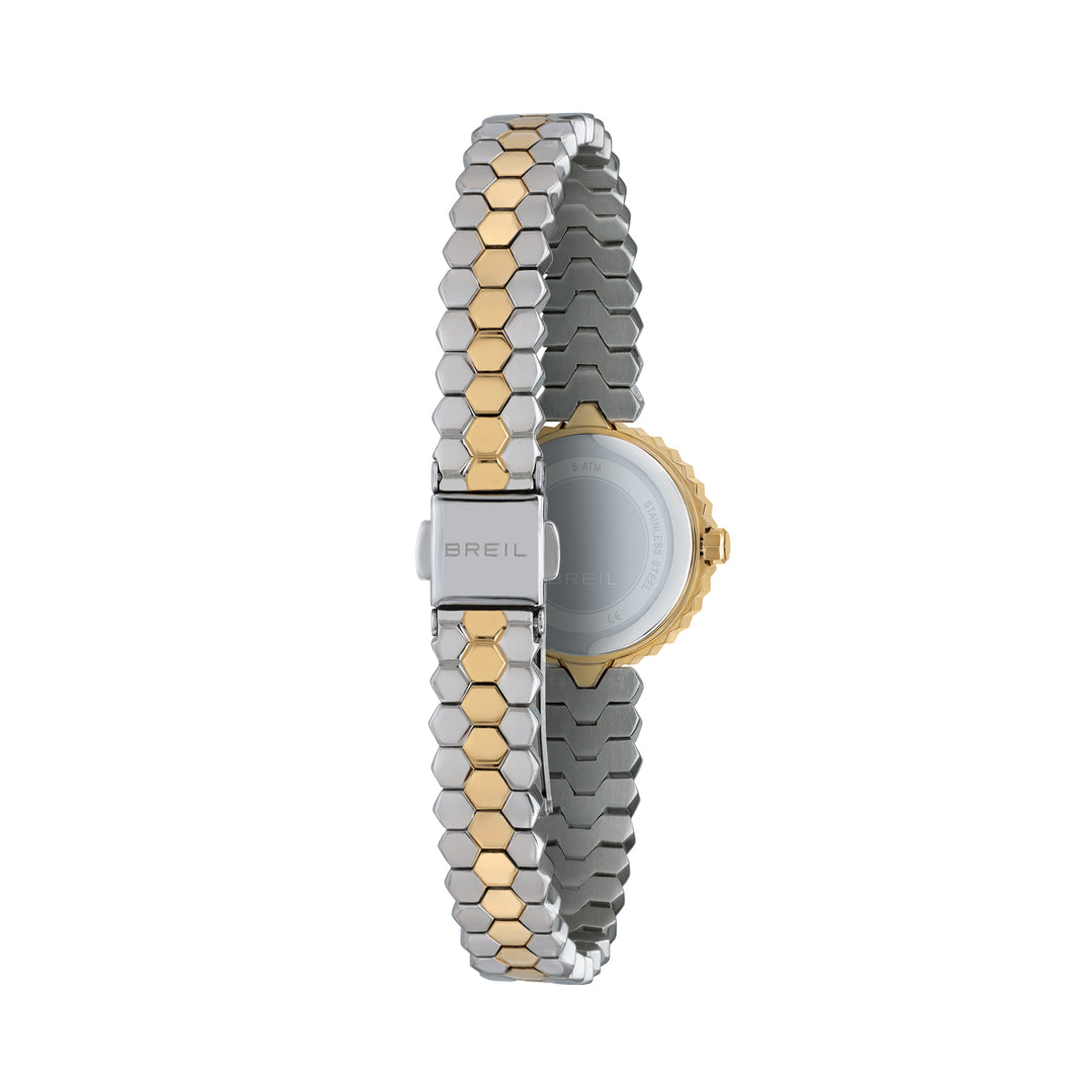 Breil Primp klocka 24mm vitt kvartsstål PVD finish 14k guld TW2200