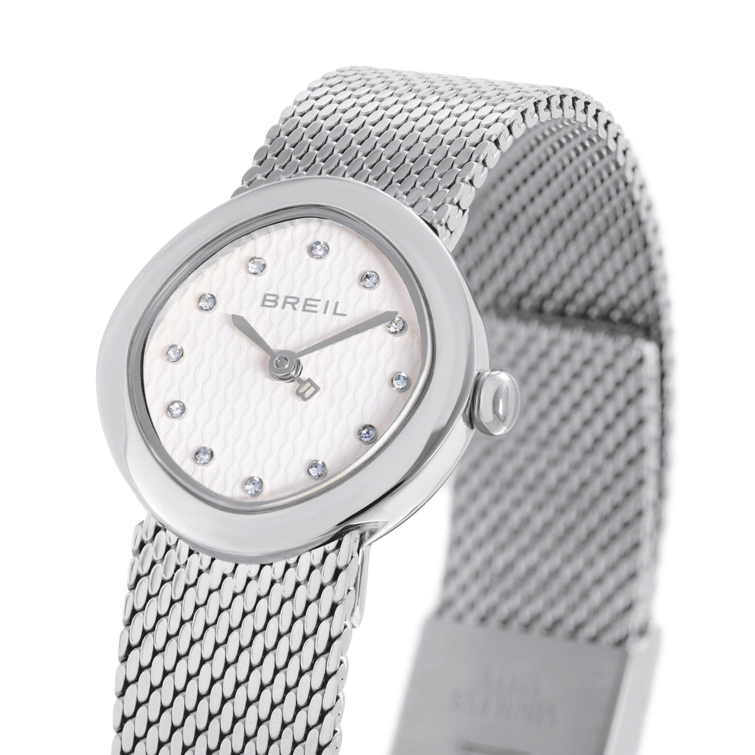 Breil Primp horloge 25mm wit quartz staal TW2201