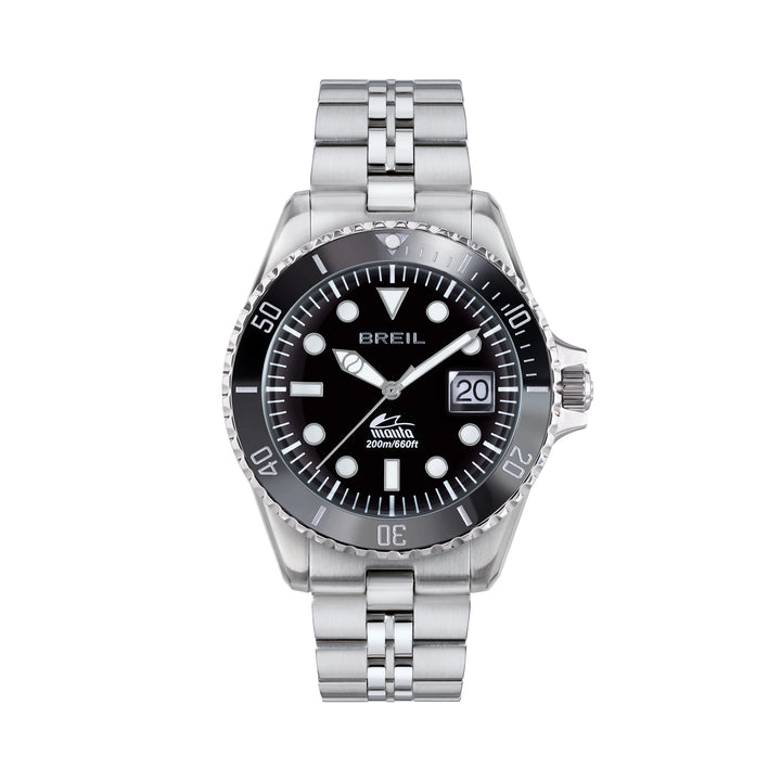 Breil watch Manta Heritage 42mm black quartz steel TW2206