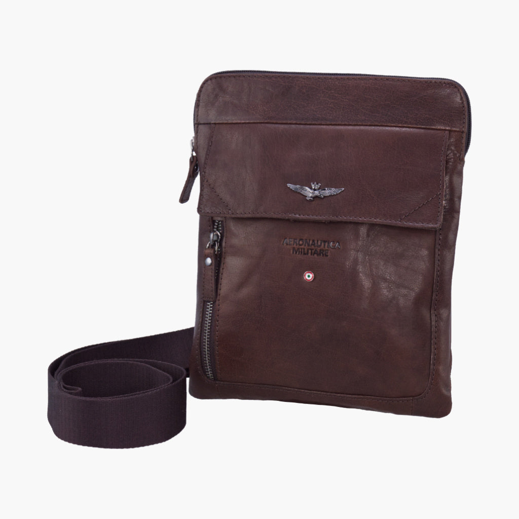 Aeronautica Militare Vintage porte-tablette en cuir bandoulière AM302-MO