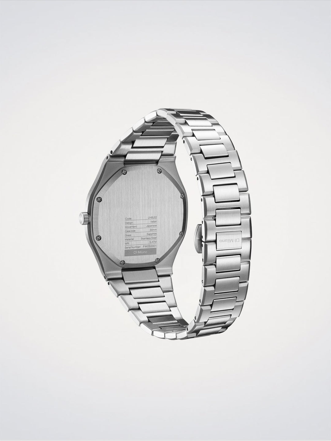 D1 Milano Groovy Silver Ultra vékony 39 mm D1-UHBJ02