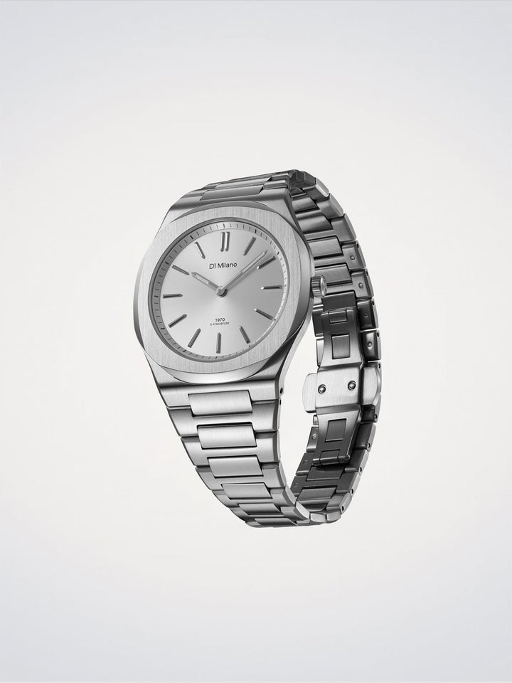 D1 Milano Groovy Silver Ultra vékony 39 mm D1-UHBJ02