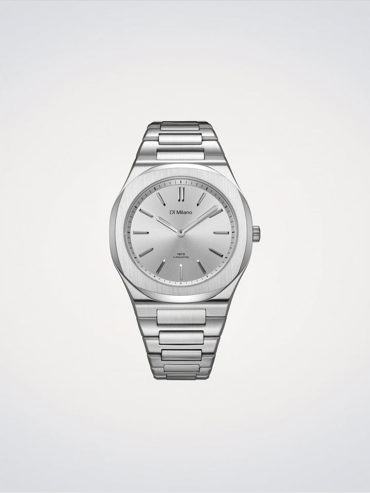 D1 Milano Groovy Silver Ultra vékony 39 mm D1-UHBJ02