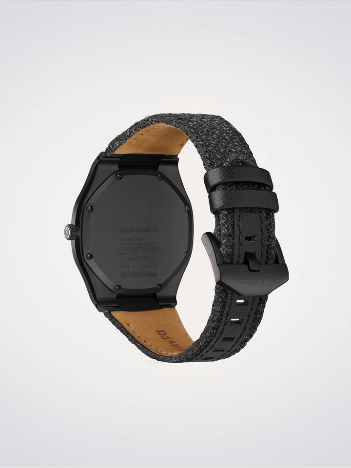 D1 Milano Musta Kevlar Ultra Thin Kello 39 mm D1-UHKJ01