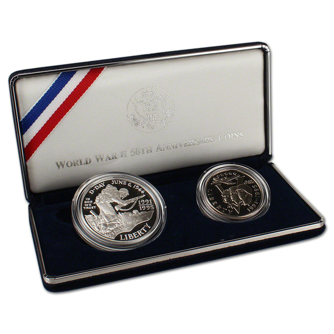 United States 50th Anniversary World War II Silver Coin Set