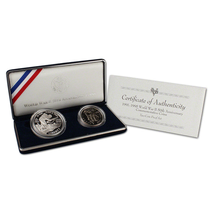 United States 50th Anniversary World War II Silver Coin Set