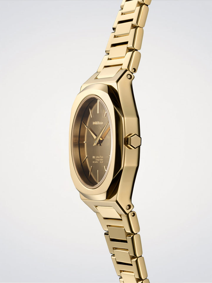 D1 Milano Gold Gleam Ultra Thin Ρολόι 30 mm D1-UTBL40