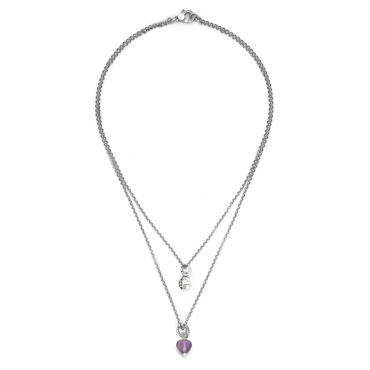 Giovanni Raspini ketting kostbaar geschenk letter g Ketting in 925 zilver, amethist en zirkonen X01488