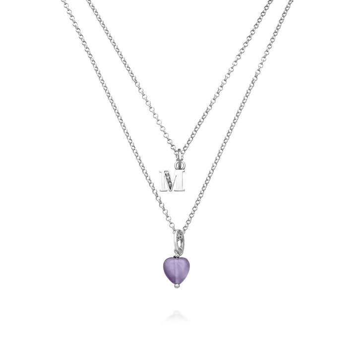 Giovanni Raspini nyaklánc értékes ajándék levél m Nyaklánc 925 ezüstből, ametisztből és cirkonból X01482