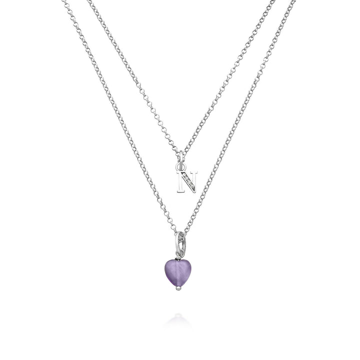 Giovanni Raspini kaulakoru arvokas lahja kirje n Kaulakoru 925 hopeaa, ametistia ja zirkonia X01481