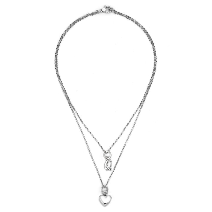 Giovanni Raspini colier inimă și litera q Colier Argint 925 X01554